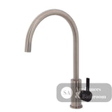 Fienza Sansa Sink Mixer - Brushed Nickel - Brushed Nickel / Matte Black Handle - Kitchen Mixer Taps