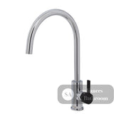 Fienza Sansa Sink Mixer - Chrome - Chrome / Matte Black Handle - Kitchen Mixer Taps