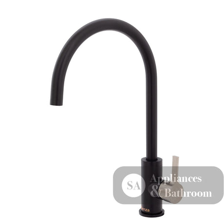 Fienza Sansa Sink Mixer - Matte Black - Matte Black / Brushed Nickel - Kitchen Mixer Taps