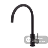 Fienza Sansa Sink Mixer - Matte Black - Matte Black / Gunmetal Grey Handle - Kitchen Mixer Taps