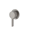 Fienza Sansa Small Round Plate Wall Mixer - Brushed Nickel - Brushed Nickel - Wall Mixer