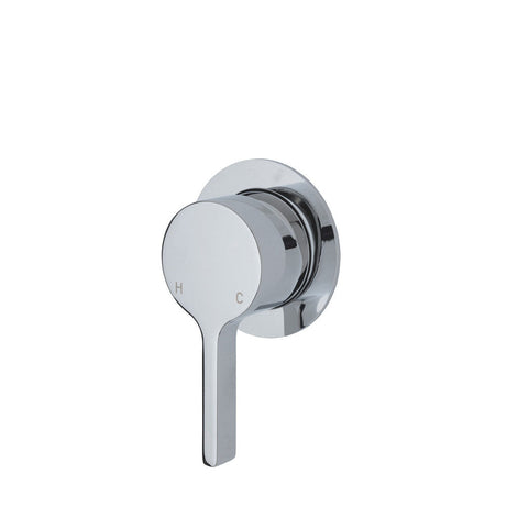 Fienza Sansa Small Round Plate Wall Mixer - Chrome - Chrome - Wall Mixer