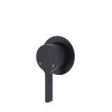 Fienza Sansa Small Round Plate Wall Mixer - Matte Black - Matte Black - Wall Mixer