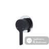 Fienza Sansa Small Round Plate Wall Mixer - Matte Black - Matte Black / Chrome Backplate - Wall Mixer