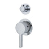 Fienza Sansa Small Round Plates Wall Diverter Mixer - Chrome - Chrome - Wall Mixer Diverter