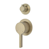 Fienza Sansa Small Round Plates Wall Diverter Mixer - Urban Brass - Urban Brass - Wall Mixer Diverter
