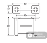 Fienza Sansa Soap Shelf 83206MB - Matte Black - Robe Hooks