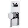 Fienza Sansa Soft Square Plate Wall Diverter Mixer - Chrome - Chrome - Wall Mixer Diverter