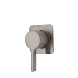 Fienza Sansa Soft Square Plate Wall Mixer - Brushed Nickel - Brushed Nickel - Wall Mixer