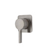 Fienza Sansa Soft Square Plate Wall Mixer - Brushed Nickel - Brushed Nickel - Wall Mixer