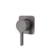 Fienza Sansa Soft Square Plate Wall Mixer - Gunmetal Grey - Wall Mixer