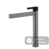 Fienza Sansa Tall Basin Mixer - Gunmetal Grey - Gunmetal Grey / Matte Black Handle - Tower Basin Mixer
