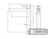 Fienza Sansa Tall Basin Mixer - Gunmetal Grey - Tower Basin Mixer