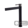 Fienza Sansa Tall Basin Mixer - Matte Black - Matte Black / Gunmetal Grey Handle - Tower Basin Mixer