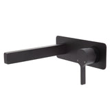 Fienza Sansa Wall Basin Mixer Set - Matte Black - Matte Black - Wall Mixer Set