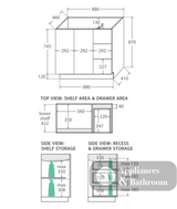 Fienza Sarah 900Mm Si90C Bianco Marble Vanity Unit Fingerpull With Kickboard White - Special Order