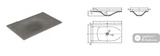 Fienza SAT75 Satori 750mm Concrete Basin Top - Basins