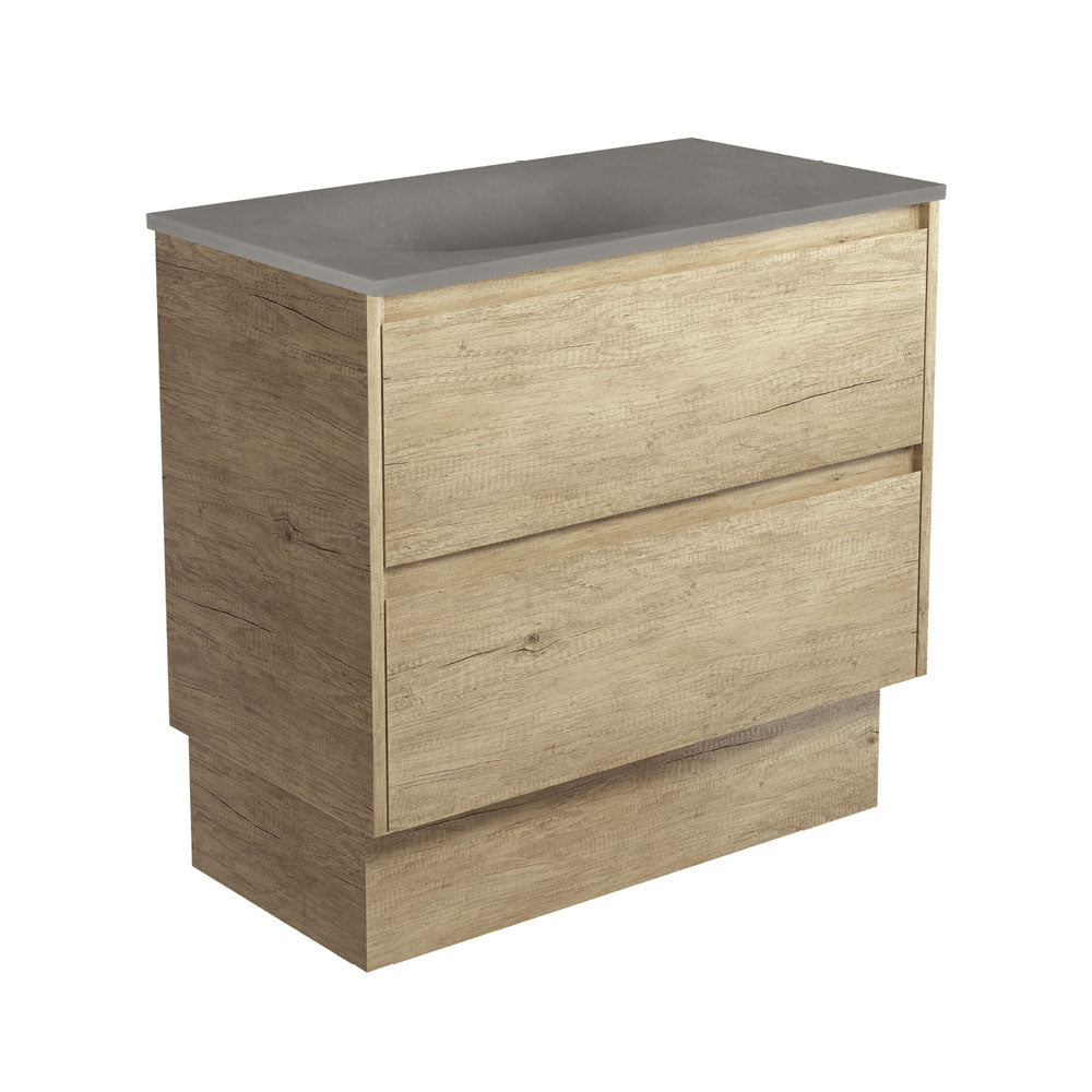 Fienza SAT90BSK Satori Amato On Kickboard Vanity 900mm Scandi Oak - Vanity Units Freestanding