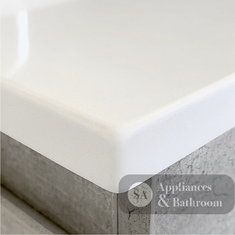 Fienza SC150CD Crystal Pure Undermount Stone Top Fingerpull 1500mm (Double Basin) Vanity Unit with Kickboard White