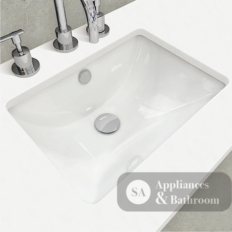 Fienza SC150FS Crystal Pure Undermount Stone Top Fingerpull 1500mm (Single Basin) Wall Hung Vanity Unit White - Vanity