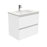Fienza Sc75Q 750Mm Crystal Pure Undermount Stone Top Quest Wall Hung Vanity Unit White - Special