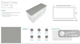 Fienza SD75RW 750mm Sarah Dove Grey Undermount Alina Wall-Hung Vanity - Vanity Units