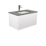 Fienza SD75RW 750mm Sarah Dove Grey Undermount Alina Wall-Hung Vanity - Vanity Units