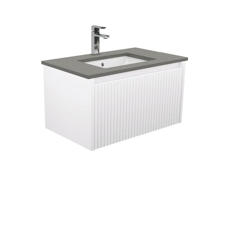 Fienza SD75RW 750mm Sarah Dove Grey Undermount Alina Wall-Hung Vanity - Vanity Units