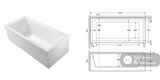Fienza Sentor Acrylic Corner Bath 1650mm - Gloss White - Corner Baths