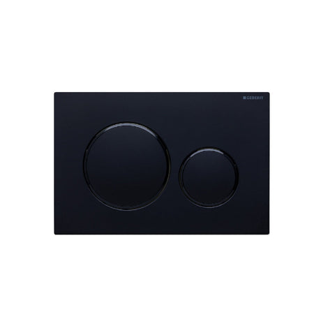 Fienza SIG20-BL Round Flush Buttons for Geberit Sigma 20 Matte Black with Black Trim - Toilet Cisterns & Buttons