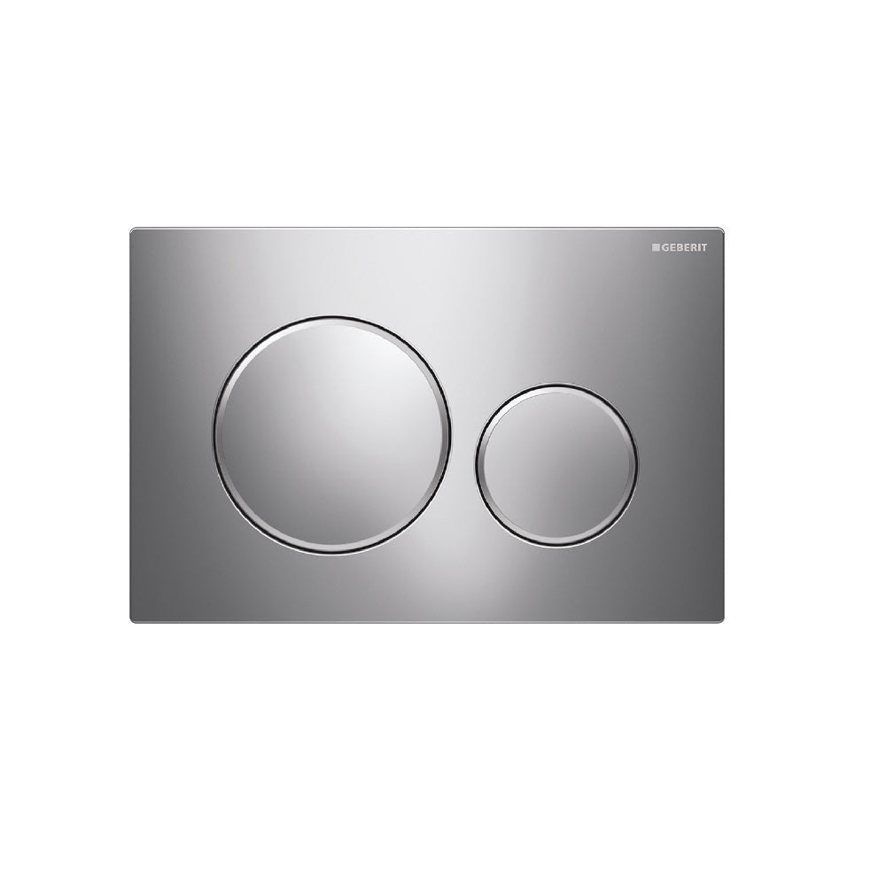 Fienza SIG20-C Round Flush Buttons for Geberit Sigma 20 Chrome with Matte Chrome Trim - Toilet Cisterns & Buttons