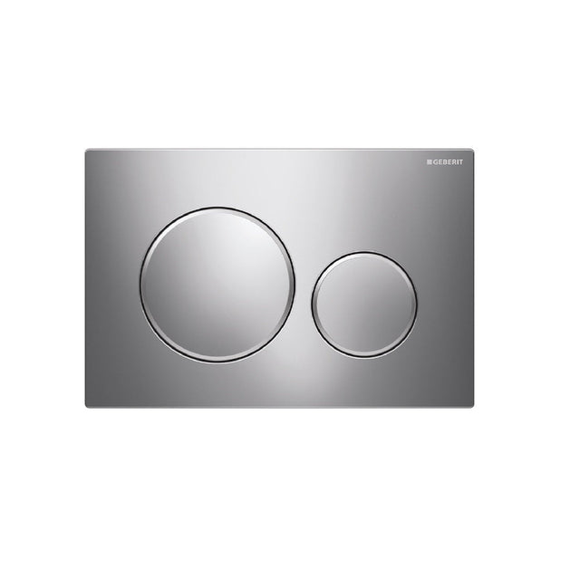 Fienza SIG20-C Round Flush Buttons for Geberit Sigma 20 Chrome with Matte Chrome Trim - Toilet Cisterns & Buttons