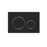 Fienza SIG20-MB Round Flush Buttons for Geberit Sigma 20 Matte Black with Chrome Trim - Toilet Cisterns & Buttons