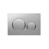 Fienza SIG20-S Round Flush Buttons for Geberit Sigma 20 Matte Chrome with Chrome Trim - Toilet Cisterns & Buttons