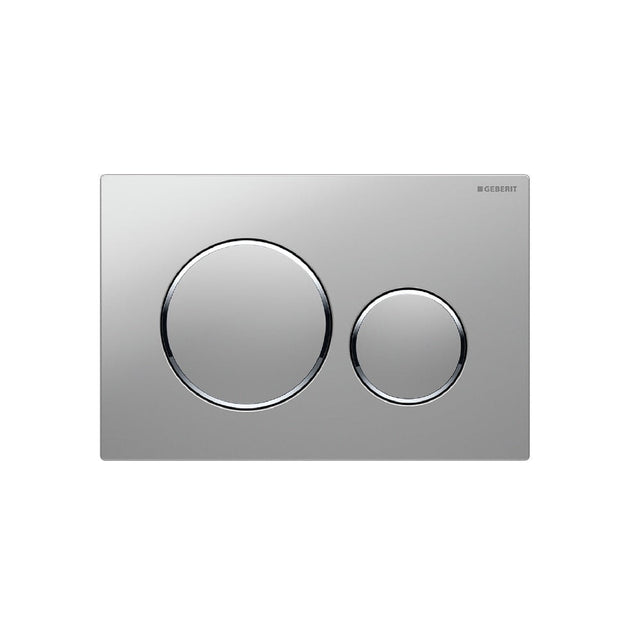 Fienza SIG20-S Round Flush Buttons for Geberit Sigma 20 Matte Chrome with Chrome Trim - Toilet Cisterns & Buttons