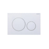 Fienza SIG20-WH Round Flush Buttons for Geberit Sigma 20 Matte White with White Trim - Toilet Cisterns & Buttons