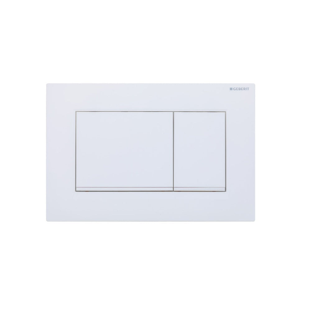 Fienza SIG30-WH Rectangular Flush Buttons for Geberit Sigma 30 Matte White - Toilet Cisterns & Buttons