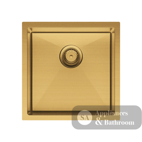 Fienza Single Bowl Kitchen Sink Kit - Rugged Brass 68401Rbkit Top Mounted Sinks