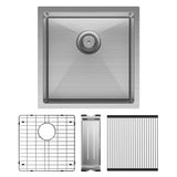 Fienza Single Bowl Kitchen Sink Kit - Stainless Steel 68401Kit Top Mounted Sinks