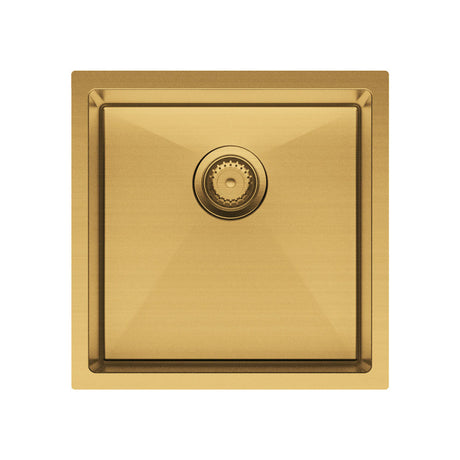 Fienza Single Bowl Kitchen Sink Rugged Brass 68401Rb Top Mounted Sinks