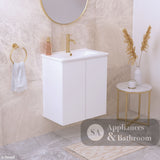 Fienza Siska 60Df Slim 600Mm White Wall Hung Vanity Unit Satin- Special Order Units