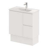 Fienza Siska 75Dfkr Slim 750Mm Satin White Vanity Unit With Kickboard Right Drawers - Special Order