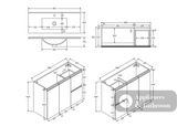 Fienza Siska 90Dfr 900Mm Slim Wall Hung Vanity Unit Right Drawers Satin White - Special Order Units