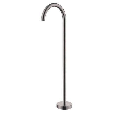 Fienza SP8016GM Kaya Floor Mounted Gooseneck Bath Outlet Gun Metal - Bath Fillers