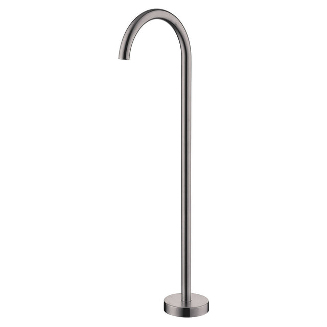 Fienza SP8016GM Kaya Floor Mounted Gooseneck Bath Outlet Gun Metal - Bath Fillers
