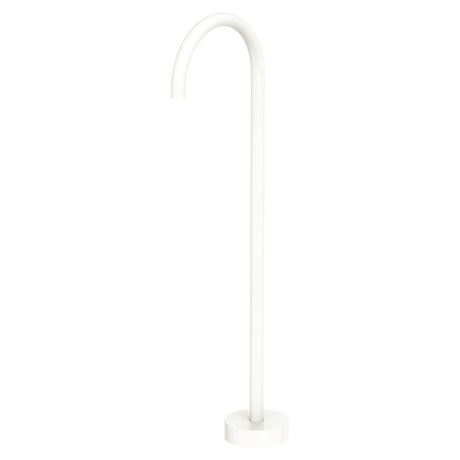 Fienza SP8016MW Kaya Floor Mounted Gooseneck Bath Outlet Matte White - Bath Fillers
