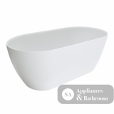 Fienza SS350-1700 Kaya Slim Wall Stone Bath 1700mm Matte White - Freestanding Bath