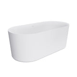 Fienza ST08-150 Empire Slim Solid Surface Acrylic Bath 1500mm Matte White Ext Gloss White Int - Freestanding Bath
