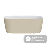 Fienza ST08-150K Empire Slim Solid Surface Acrylic Bath 1500mm Matte Khaki Ext Gloss White Int - Freestanding Bath
