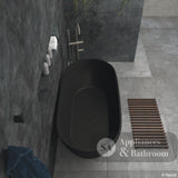 Fienza ST11-1700B Luciana Freestanding Stone Bath 1690mm Matte Black - Freestanding Bath
